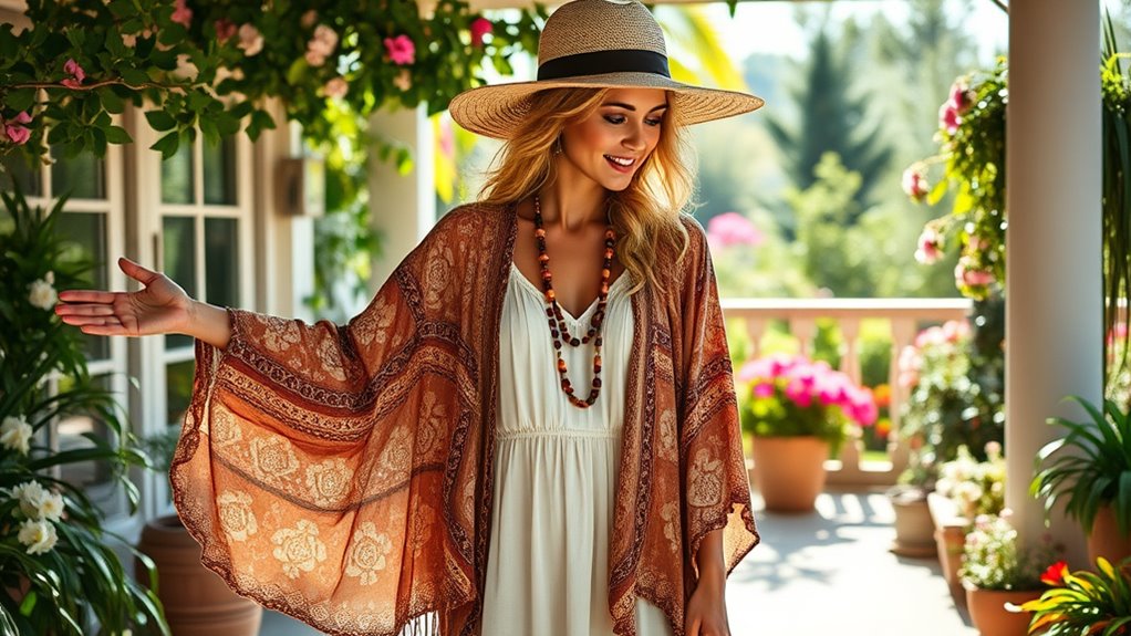 flowy layered boho cover ups