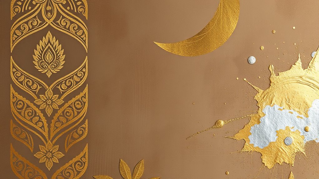 glamorous metallic wall accents