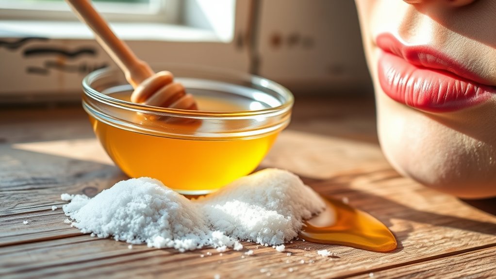 honey and sugar exfoliation