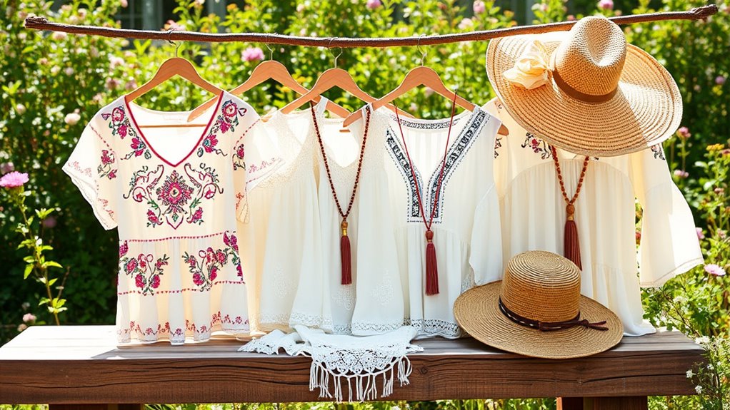 intricate embroidered boho blouses