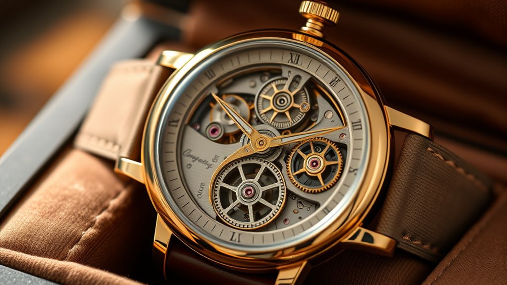 intricate mechanical watch features