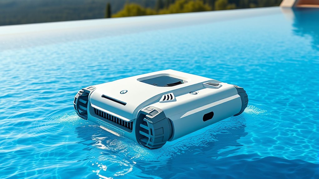 large pool cleaning features