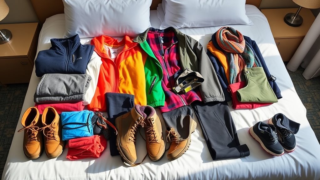 layered travel wardrobe essentials
