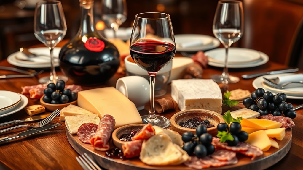 luxury food and wine pairings