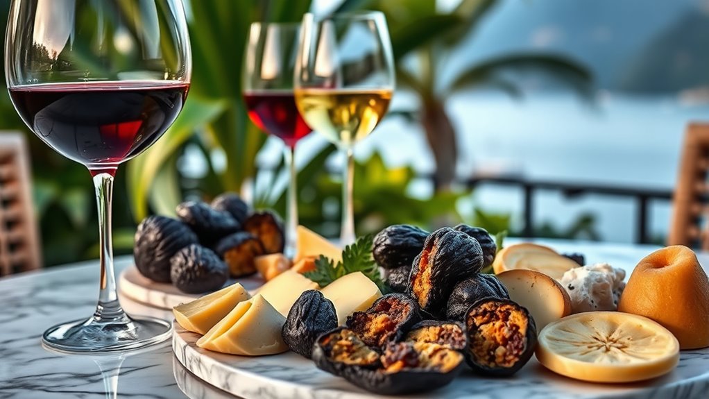 luxury food and wine pairings