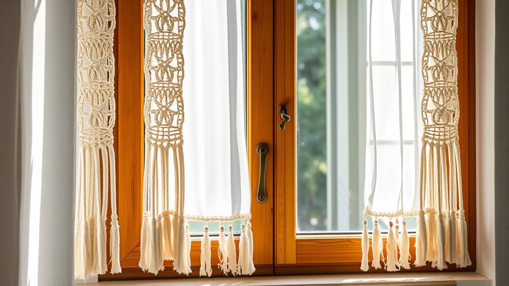 macram curtains beaded fringe