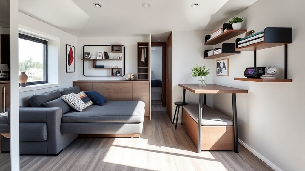 maximize space with multifunctional furniture
