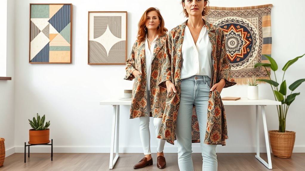 mix prints with texture