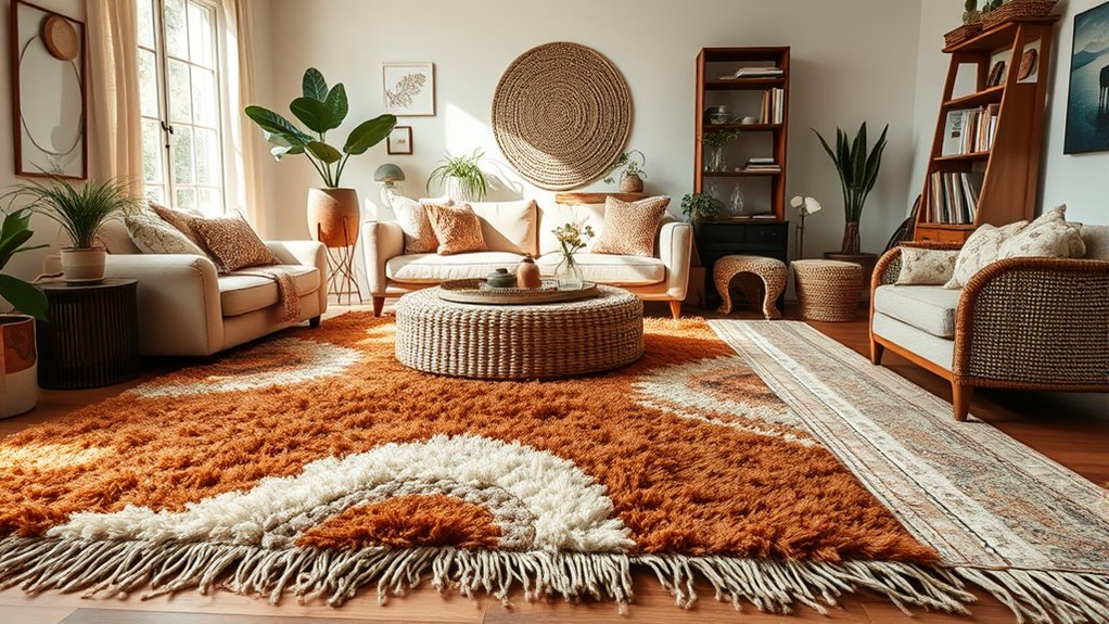 mix rug sizes and shapes