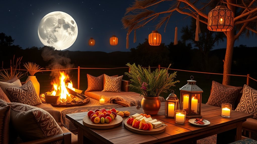 moon themed snacks and drinks