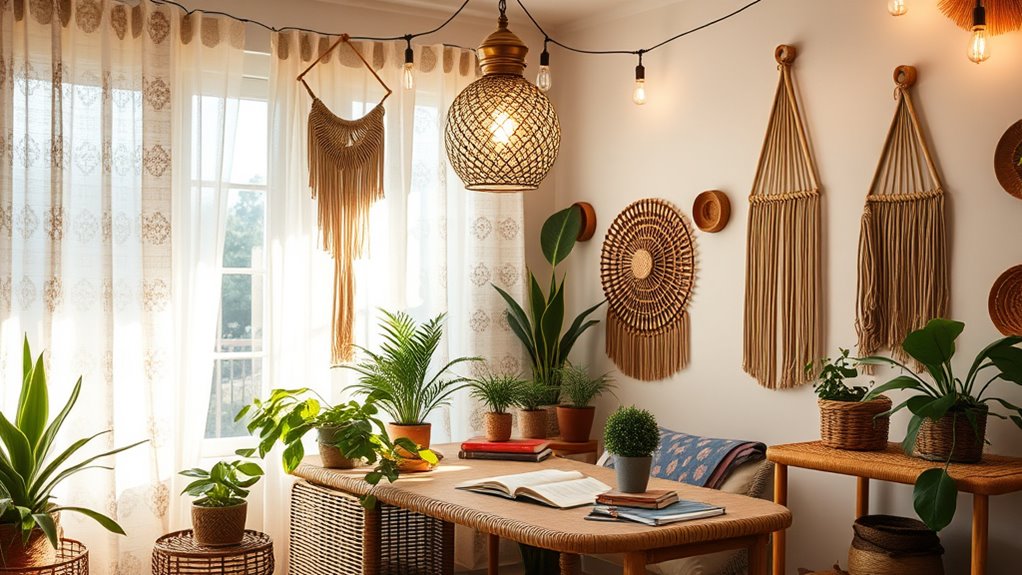 natural light and warm lamps