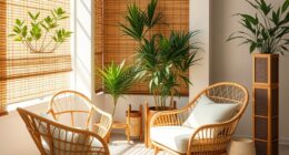 natural rattan and bamboo decor