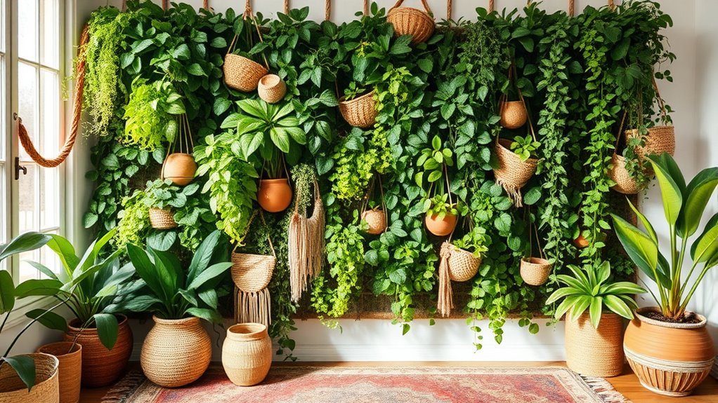 natural textures and eclectic decor