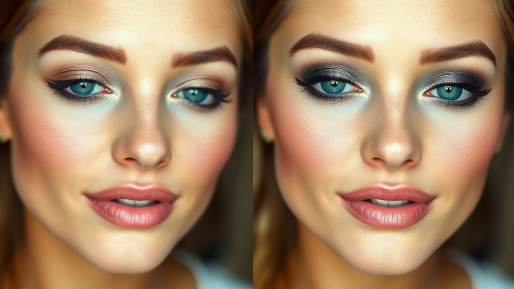 nighttime makeup enhancement