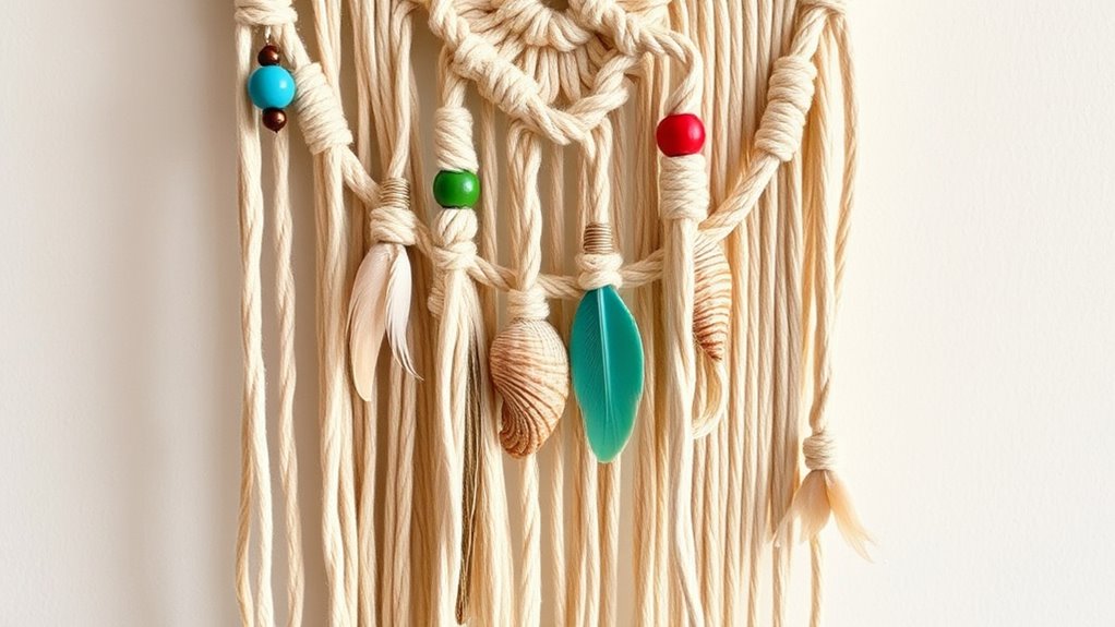 personalized beads and feathers