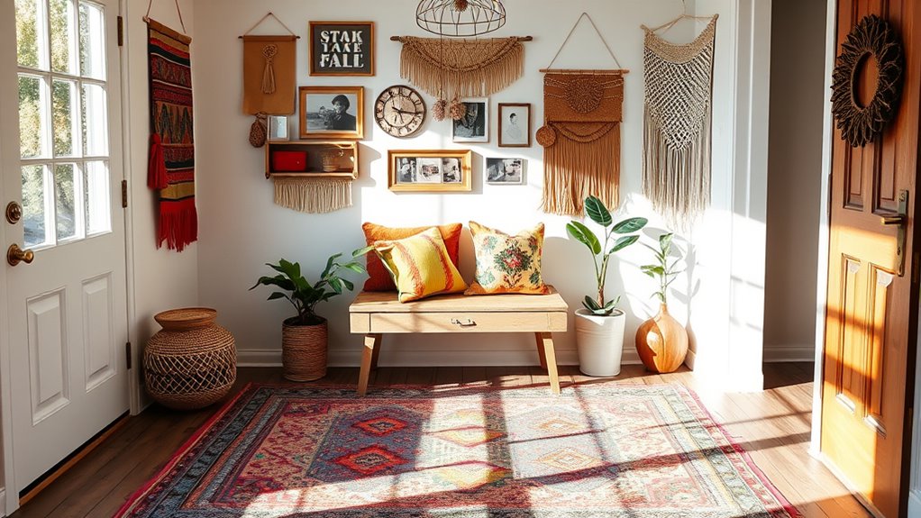 personalized boho entryway decor