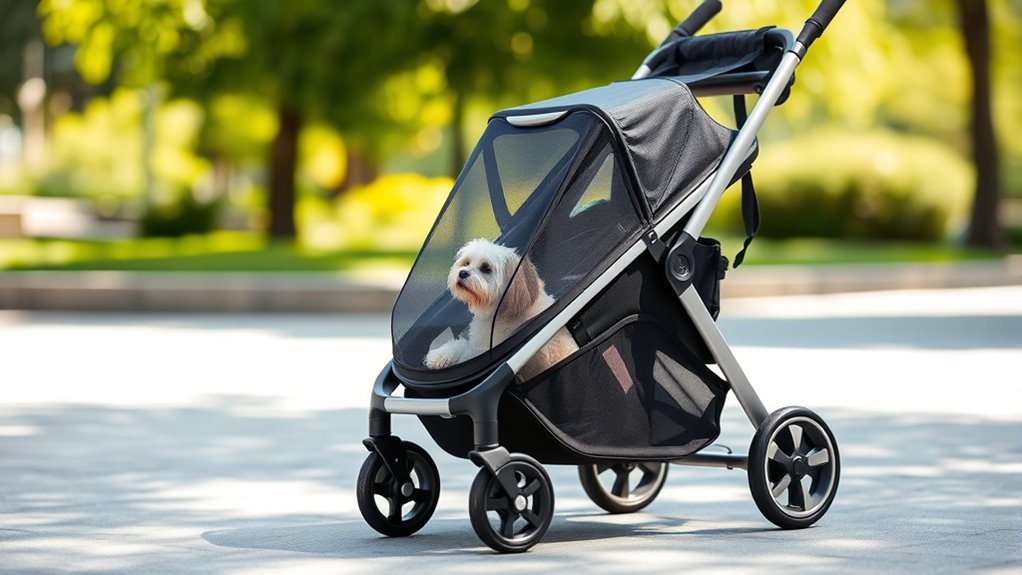 pet stroller size and safety