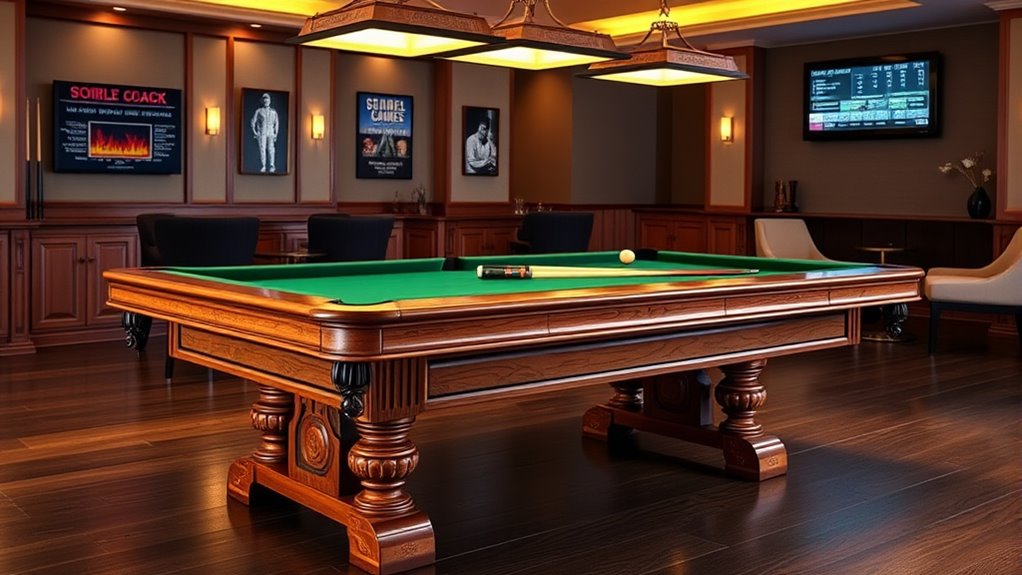 pool table size quality and space