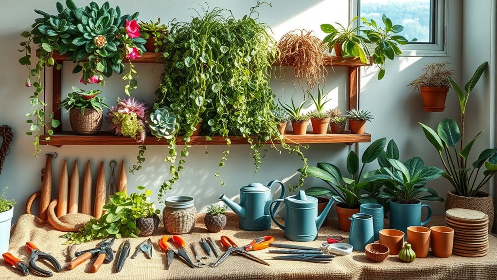 preparing plants and tools