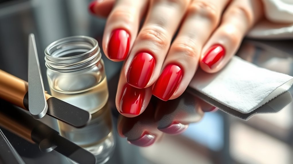 proper nail polishing and removal