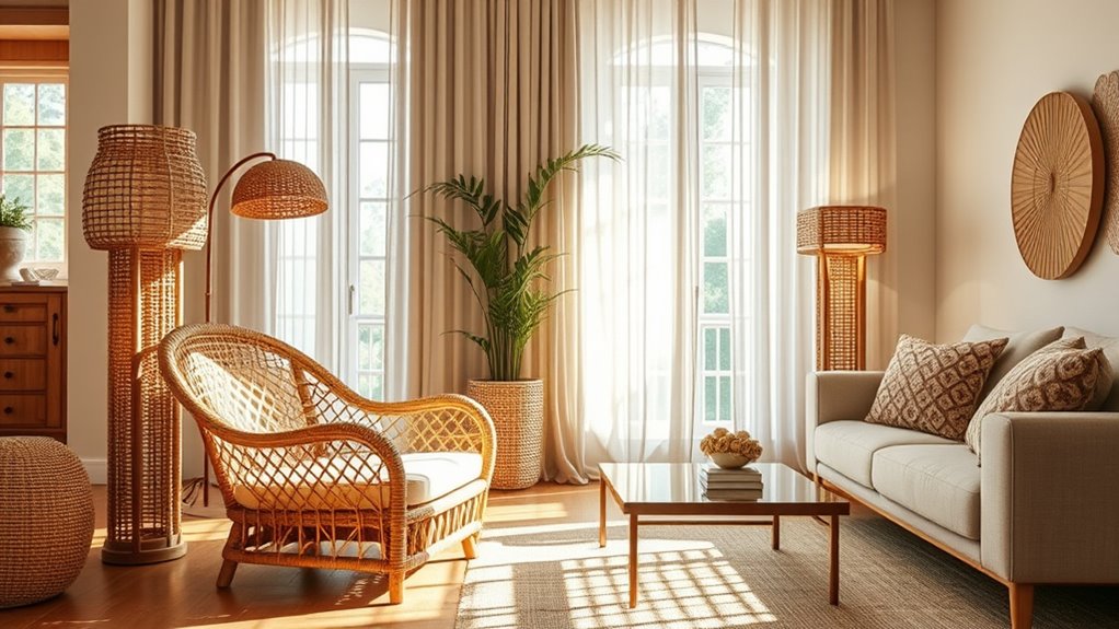 rattan bamboo decor ideas