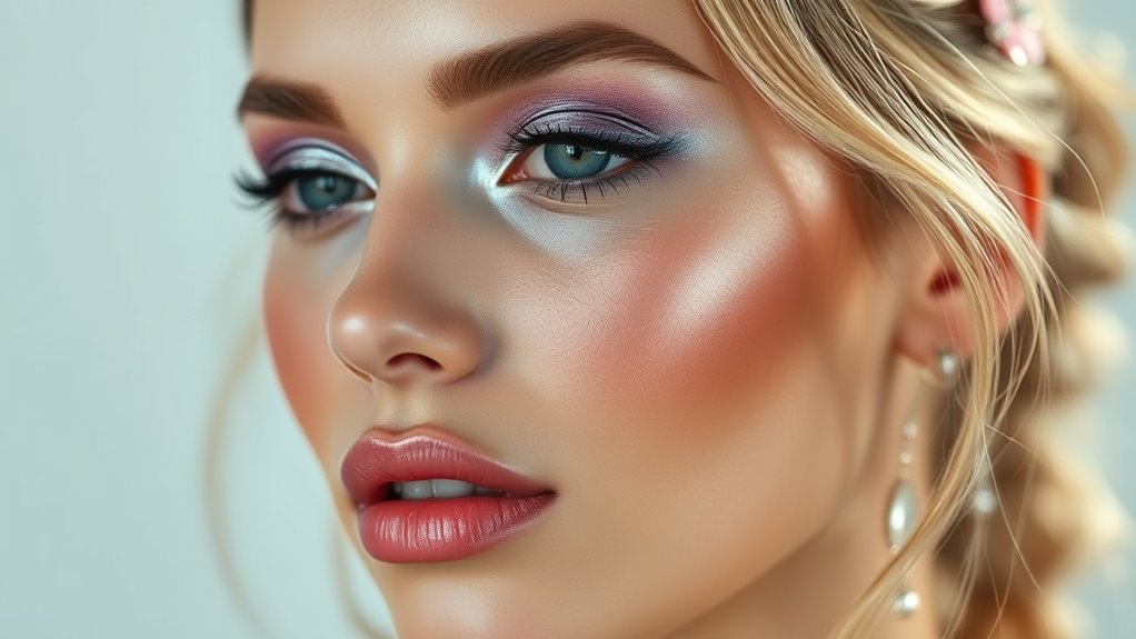retro bold colorful shimmer