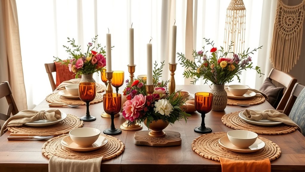 rustic boho table decor