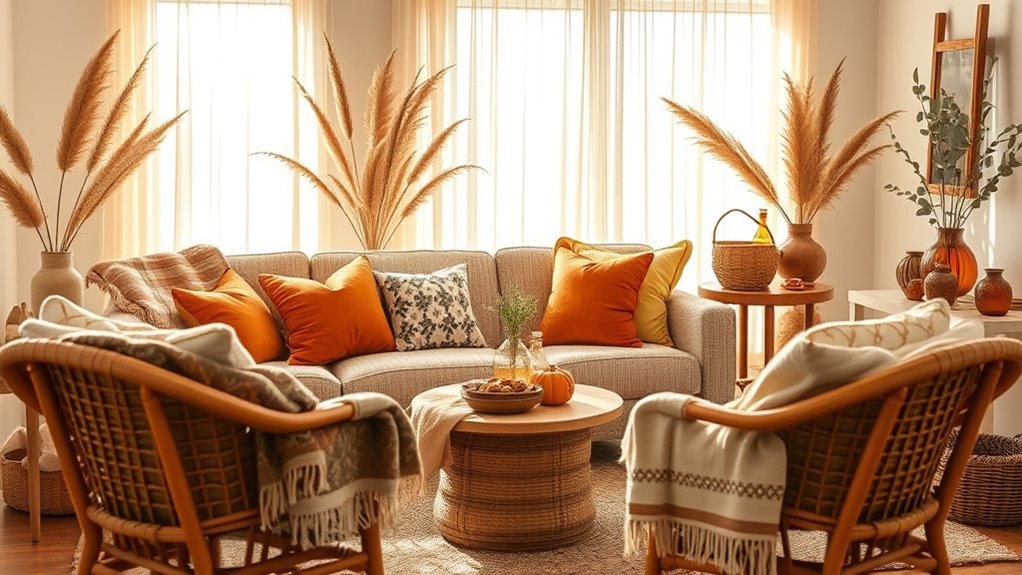 seasonal accents and textures