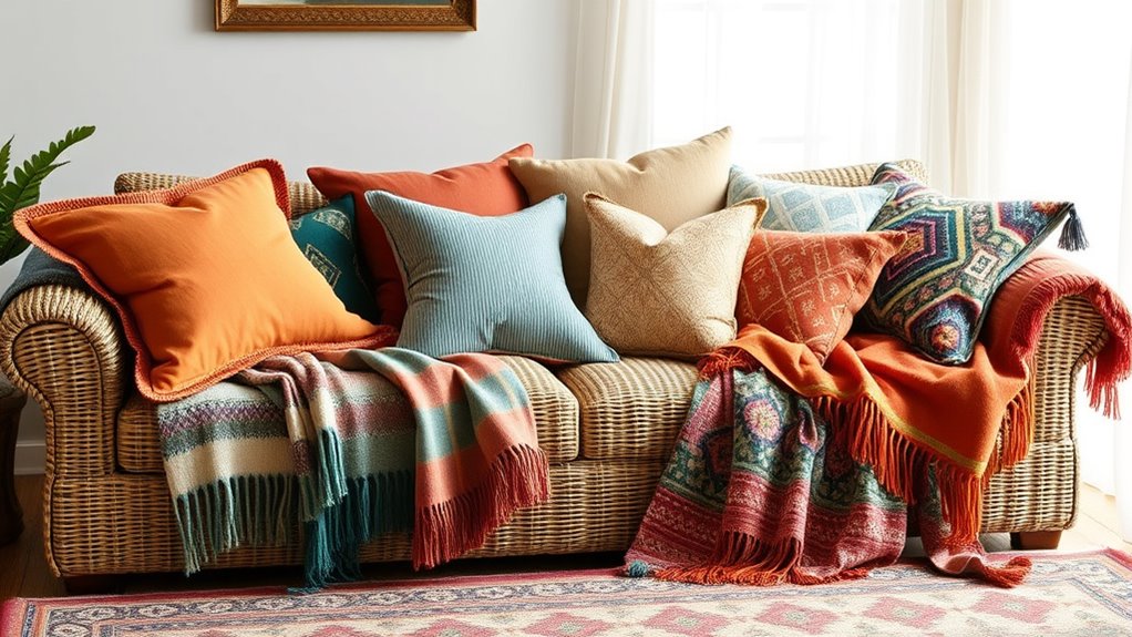 seasonal palettes enhance boho decor