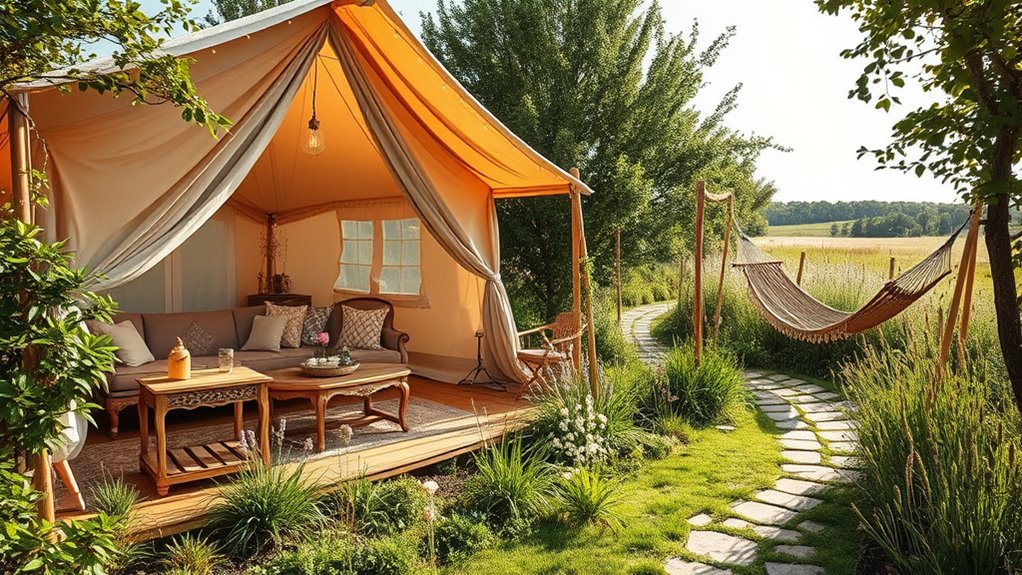 serene garden glamping retreats