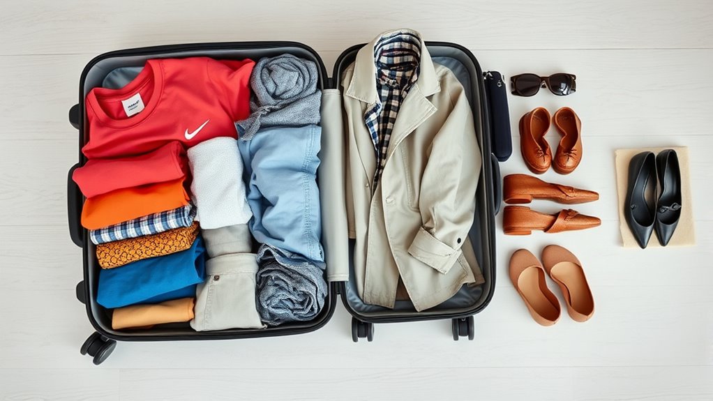 streamline wardrobe for packing