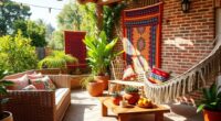 summer boho patio decor