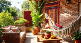 summer boho patio decor