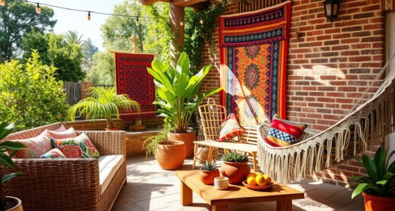 summer boho patio decor