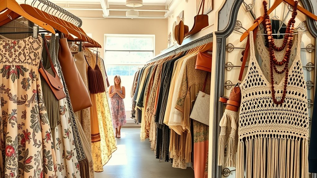 thrift style boho wardrobe