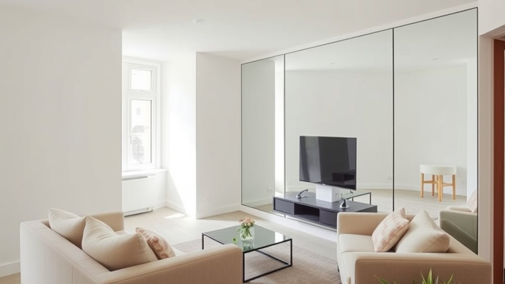use mirrors to expand space