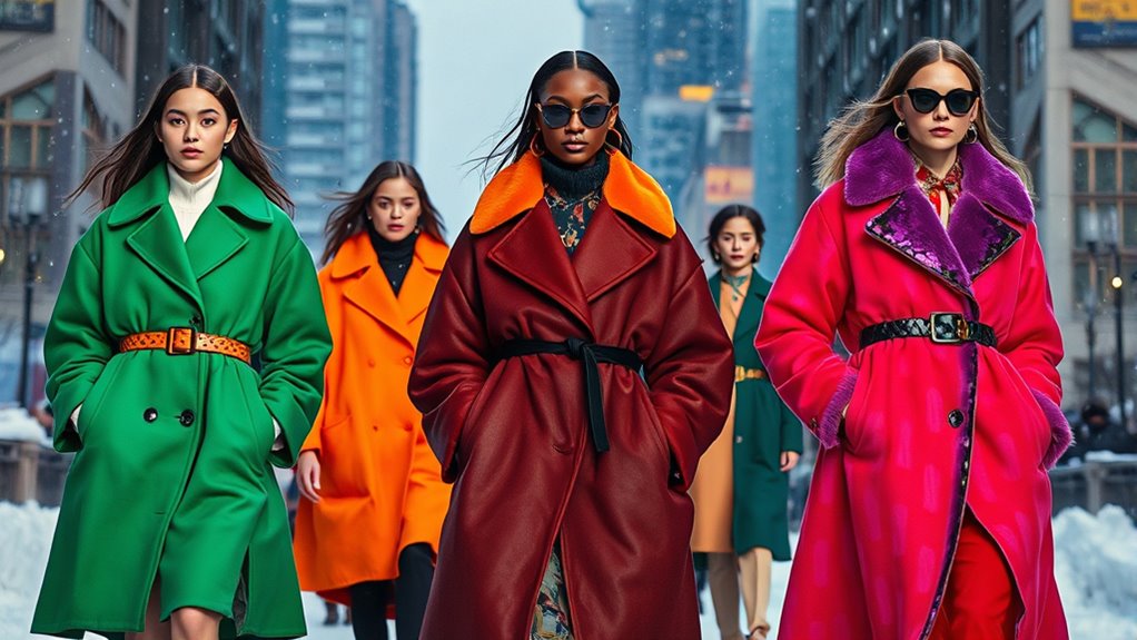 vibrant contrasting winter hues
