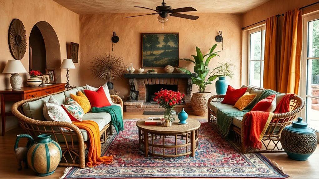 vibrant earthy accent details