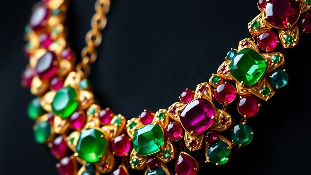 vibrant exotic geometric jewelry