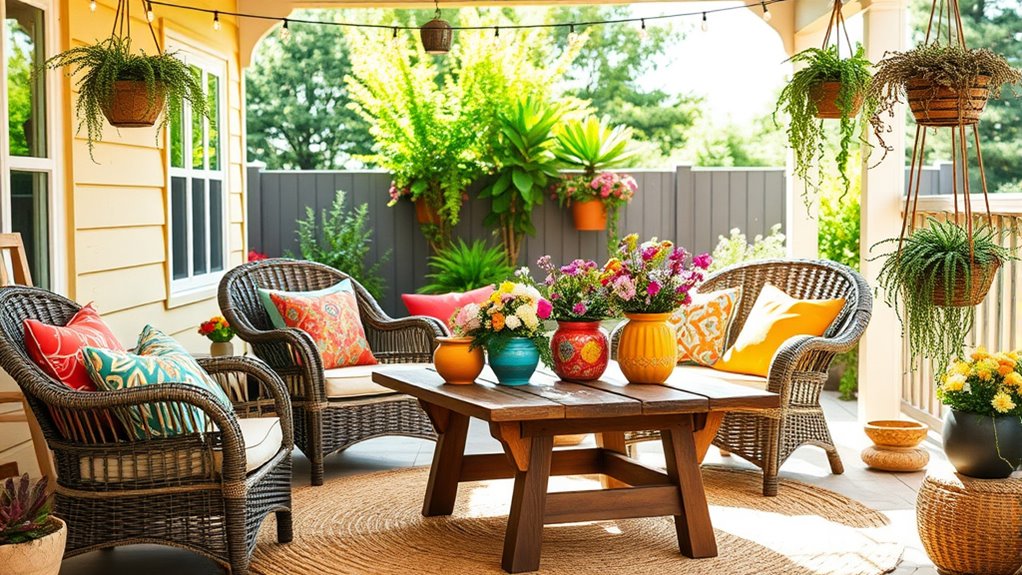 vibrant lively outdoor decor
