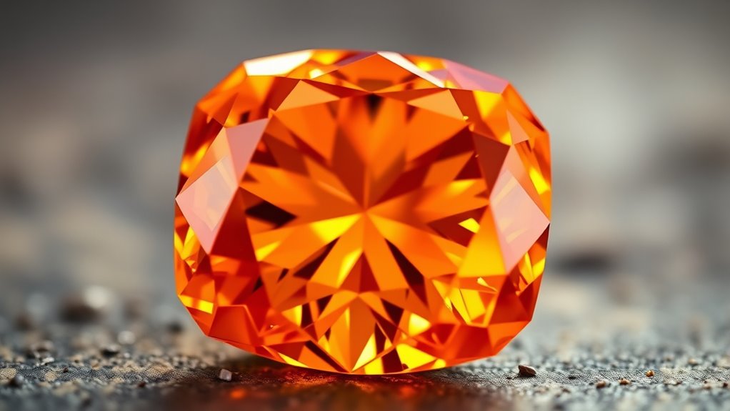 vivid south african orange diamond