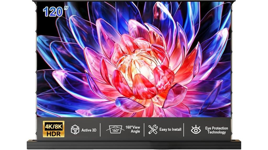 4k motorized floor screen