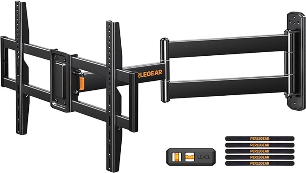 corner tv mount with long arm
