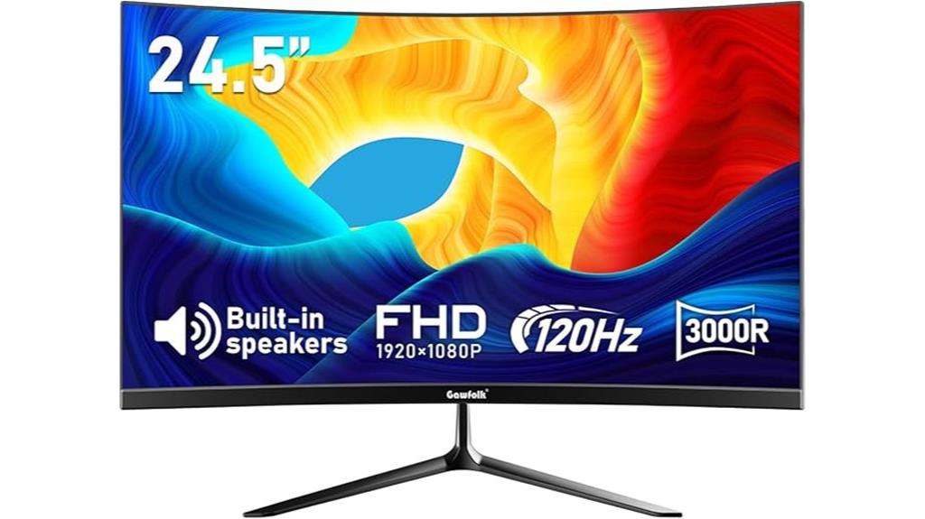 curved gaming monitor with speakers
