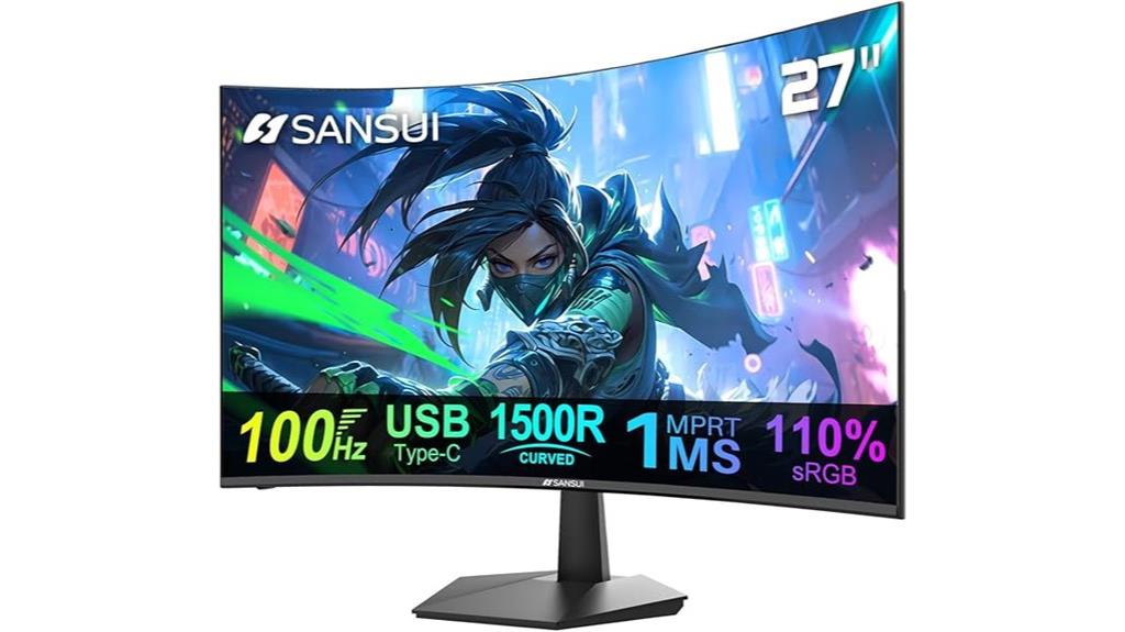 curved usb c hdr monitor