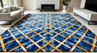 elegant geometric silk rugs