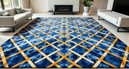 elegant geometric silk rugs