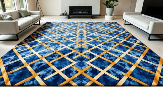 elegant geometric silk rugs