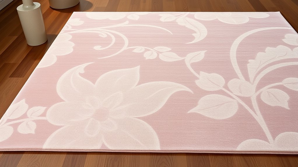 elegant pink silk rugs