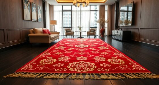 elegant red silk carpet collection